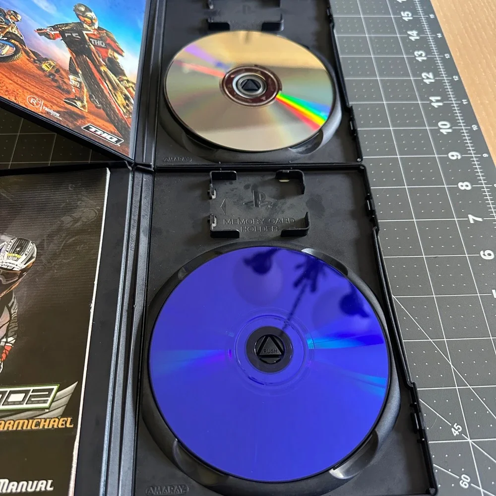PS2 Lot MX Unleashed and MX 2002 Ricky Carmichael Bundle THQ CIB Black Label